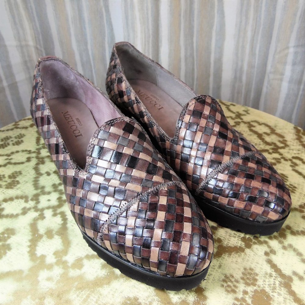 Sesto Meucci Woven Leather Shoes